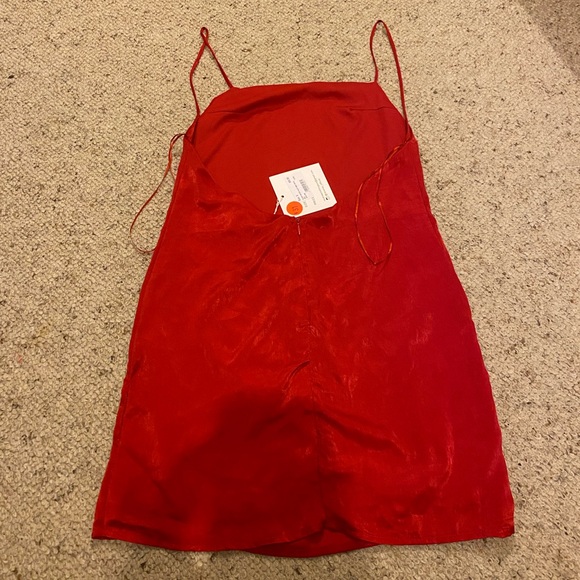 Reverse Dresses & Skirts - 💥3 for $20 Reverse Red backless satin mini dress fits 6-8
